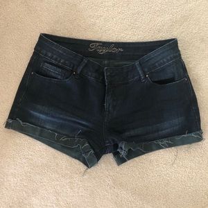 Dark denim shorts